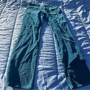 Vintage Y2K Teal Jordache Corduroy Low Rise Flare Legged Jeans Juniors Size 7/8